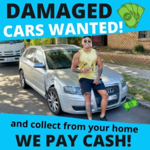 Sell damaged car for cash today - contact we buy sydney cars 0421101021 for a free quote - photo showing a man with cash in his hand after selling a damaged car to us